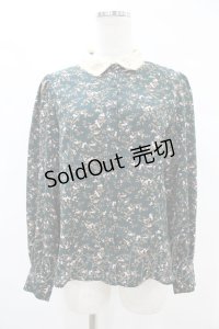 F&A / 小花柄レースクレリック衿ブラウス Free GREEN H-25-06-11-054-LO-BL-NS-ZH