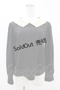 画像1: an another angelus / ミルフィーユクレリック衿ブラウス Free BLACK H-25-06-11-059-CA-BL-NS-ZH