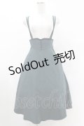 an another angelus / ベロア使いダブルストラップフレアースカート Free BLUE GREEN H-25-06-11-008-CA-SK-NS-ZH