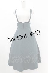 an another angelus / ベロア使いダブルストラップフレアースカート Free BLUE GREEN H-25-06-11-008-CA-SK-NS-ZH