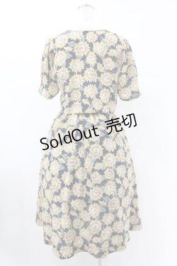 画像2: Fi.n.t / アートヒマワリ柄セットアップ Free NAVY H-25-06-11-009-CA-OP-NS-ZH