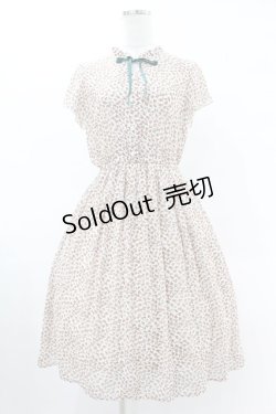 画像1: Fi.n.t / フロントリボン小花柄シフォンワンピース Free ORANGE H-25-06-11-011-CA-OP-NS-ZH