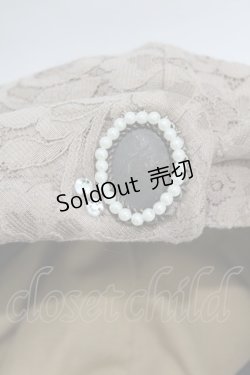 画像3: axes femme / 総レースキャスケット  ベージュ H-25-06-11-001-AX-AC-NS-ZH