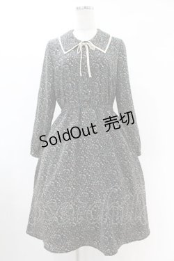 画像1: Fi.n.t / ダブルビッグカラー小花柄ワンピース Free BLACK H-25-06-11-013-CA-OP-NS-ZH