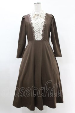 画像1: an another angelus / ドットヨークボウタイワンピース Free BROWN H-25-06-11-014-CA-OP-NS-ZH