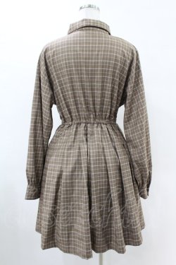 画像2: Fi.n.t / ネクタイ付きチェックシャツワンピース Free BEIGE×BR H-25-06-11-015-CA-OP-NS-ZH