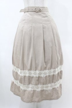 画像1: an another angelus / トーションレースライン使いスカート Free L/BEIGE H-25-06-11-025-CA-SK-NS-ZH