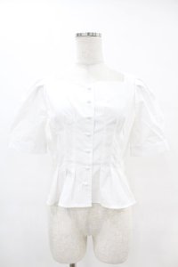 an another angelus / コルセットタックブラウス Free OFF WHITE H-25-06-11-028-CA-BL-NS-ZH