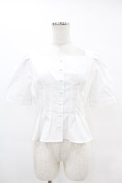 画像1: an another angelus / コルセットタックブラウス Free OFF WHITE H-25-06-11-028-CA-BL-NS-ZH