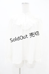 Fi.n.t / ストライプレースヨークフリルブラウス Free OFF WHITE H-25-06-11-030-CA-BL-NS-ZH