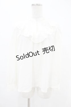 画像1: Fi.n.t / ストライプレースヨークフリルブラウス Free OFF WHITE H-25-06-11-030-CA-BL-NS-ZH