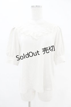 画像1: an another angelus / レースチェックヨーク透けプルオーバーブラウス Free IVORY H-25-06-11-032-CA-BL-NS-ZH