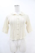 Fi.n.t / 衿付きレース編みニットカーディガン Free IVORY H-25-06-11-033-CA-TO-NS-ZH