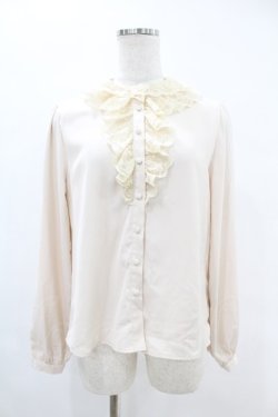 画像1: an another angelus / レースラッフルブラウス Free IVORY H-25-06-11-036-CA-BL-NS-ZH