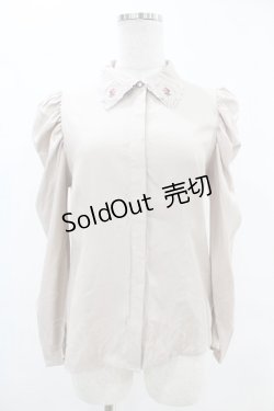 画像1: an another angelus / ローズカメオ刺繍衿ブラウス Free PINK BEIGE H-25-06-11-037-CA-BL-NS-ZH