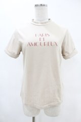 an another angelus / モックネックロゴT Free PINK BEIGE H-25-06-11-038-CA-TO-NS-ZH