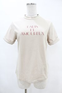 an another angelus / モックネックロゴT Free PINK BEIGE H-25-06-11-038-CA-TO-NS-ZH