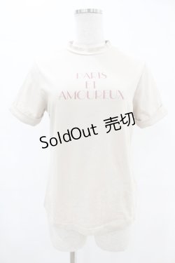 画像1: an another angelus / モックネックロゴT Free PINK BEIGE H-25-06-11-038-CA-TO-NS-ZH