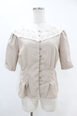画像1: an another angelus / トーションレースカラーブラウス Free L/BEIGE H-25-06-11-039-CA-BL-NS-ZH