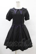 DARK IN LOVE / Magic girl purple line trims mini dress S ブラック H-25-06-12-028-PU-OP-KB-ZH