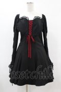 DARK IN LOVE / Heart to heart valentine date princess dress L ブラック×レッド H-25-06-12-032-PU-OP-KB-ZH