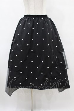 画像1: Candy Stripper / HEART SWITCHED SKIRT  ブラック H-25-06-12-037-PU-SK-KB-ZH