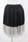 MARBLE / 配色ペチコート  ブラック×グレー H-25-06-12-040-GO-SK-KB-ZH