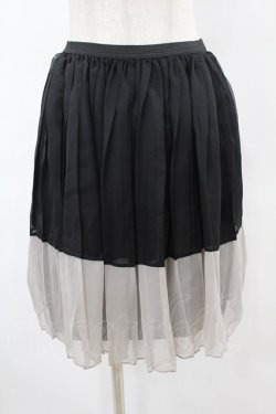 画像1: MARBLE / 配色ペチコート  ブラック×グレー H-25-06-12-040-GO-SK-KB-ZH