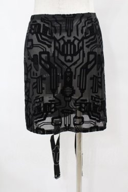 画像2: KILL STAR / Warez Mesh Suspender Skirt XL 黒 H-25-06-12-045-SL-SK-KB-ZH