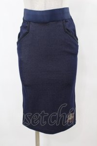 Rozen Kavalier / エンブレム刺繍タイトスカート  青 H-25-06-12-046-OO-SK-KB-ZH