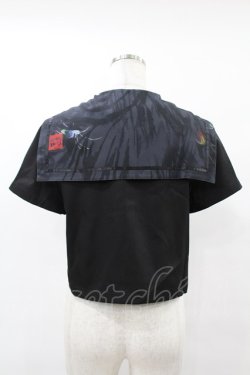 画像2: PUNK RAVE / Chinese Style Silk Fan black sailor collar girl uniform jacket M ブラック H-25-06-12-052-PU-TO-KB-ZH