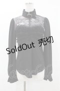 Qutie Frash / 異素材ハイネックトップス  黒 H-25-06-12-053-QU-TO-KB-ZH