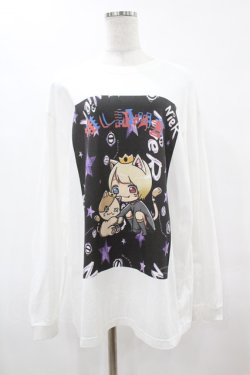 画像1: NieR Clothing / プリントLONG CUTSEW XL 白 H-25-06-12-060-PU-TO-KB-ZH