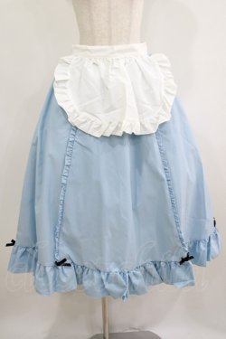 画像1: Cherirulu Chocola / MYフリルスカート+エプロン LL サックス H-25-06-12-1027-GO-SK-NS-ZH