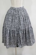 m petit by misako / NINA’Sコラボ トワルドジュイリバーシブルスカート LL グレー H-25-06-12-1028-LO-SK-NS-ZH