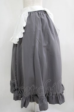 画像2: Cherirulu Chocola / MYフリルスカート+エプロン LL グレー H-25-06-12-1029-GO-SK-NS-ZH