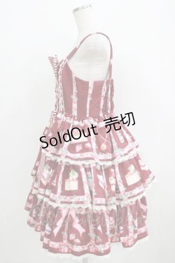 画像2: Infanta（海外ロリータブランド） / ストロベリーケーキジャンパースカート XL レッド H-25-06-12-1032-LO-OP-NS-ZH