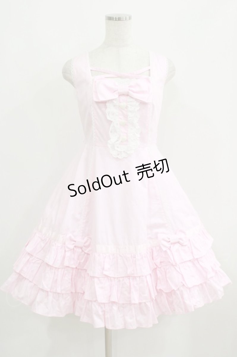 画像1: Angelic Pretty / おめかしジャボジャンパースカート Free ピンク H-25-06-12-1004-AP-OP-NS-ZH (1)