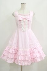 画像1: Angelic Pretty / おめかしジャボジャンパースカート Free ピンク H-25-06-12-1004-AP-OP-NS-ZH (1)