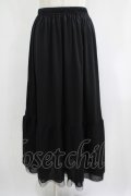 axes femme / 選べる着丈レースペチスカート L ブラック H-25-06-12-1035-AX-SK-NS-ZH