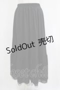 axes femme / 選べる着丈レースペチスカート L ブラック H-25-06-12-1035-AX-SK-NS-ZH