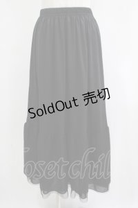 axes femme / 選べる着丈レースペチスカート L ブラック H-25-06-12-1035-AX-SK-NS-ZH