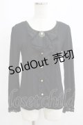 axes femme / カメオジャボ付トップス M ブラック H-25-06-12-1038-AX-TO-NS-ZH