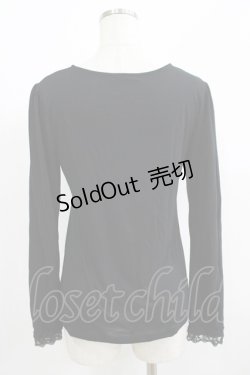 画像3: axes femme / カメオジャボ付トップス M ブラック H-25-06-12-1038-AX-TO-NS-ZH