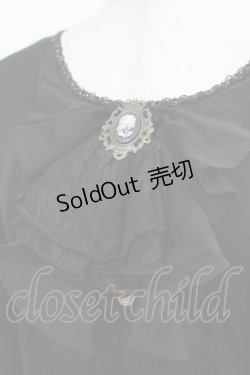 画像4: axes femme / カメオジャボ付トップス M ブラック H-25-06-12-1038-AX-TO-NS-ZH