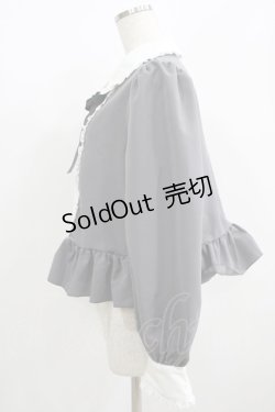 画像2: Cherirulu Chocola / MYリボンマルエリブラウス LL グレー H-25-06-12-1039-GO-BL-NS-ZH