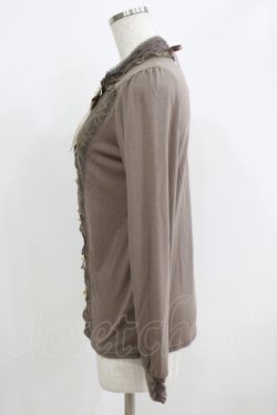 画像2: axes femme / リボンブローチ付きトップス M ベージュ H-25-06-12-1040-AX-TO-NS-ZH