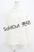 axes femme / プチローズリボンブラウス M 生成り H-25-06-12-1041-AX-BL-NS-ZH