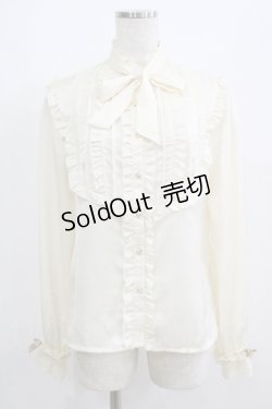 画像1: axes femme / プチローズリボンブラウス M 生成り H-25-06-12-1041-AX-BL-NS-ZH