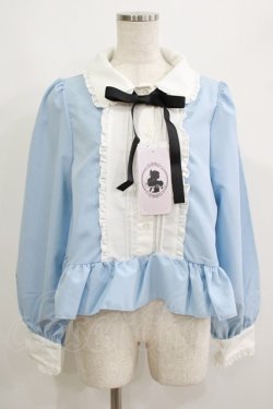 画像1: Cherirulu Chocola / MYリボンマルエリブラウス LL サックス H-25-06-12-1044-GO-BL-NS-ZH